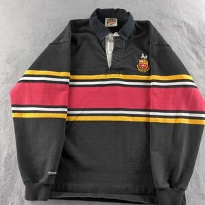 Barbarian Rugby Shirt Mens Large Black Striped University Of Guelph Canada
